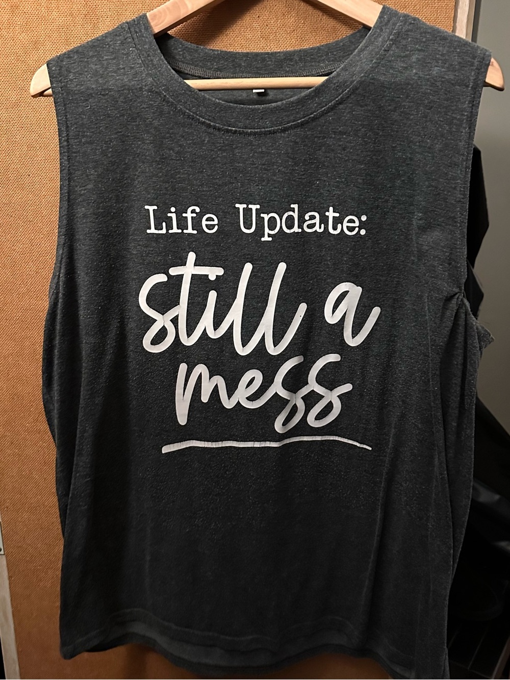 Still a Mess Graphic Tank top - Charcoal